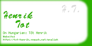 henrik tot business card